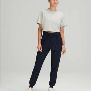 Lululemon Stretch High Rise Joggers Full Length Size 8 Navy